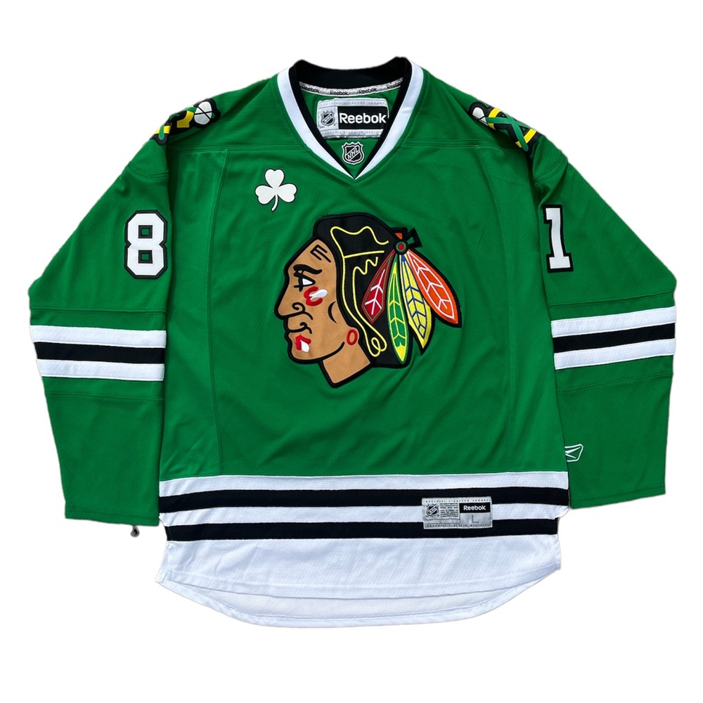 Rebook Chicago Blackhawks Marian Hossa Premier Green Jersey